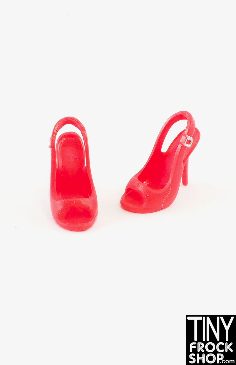 12" Fashion Doll Sling Back Red Heels