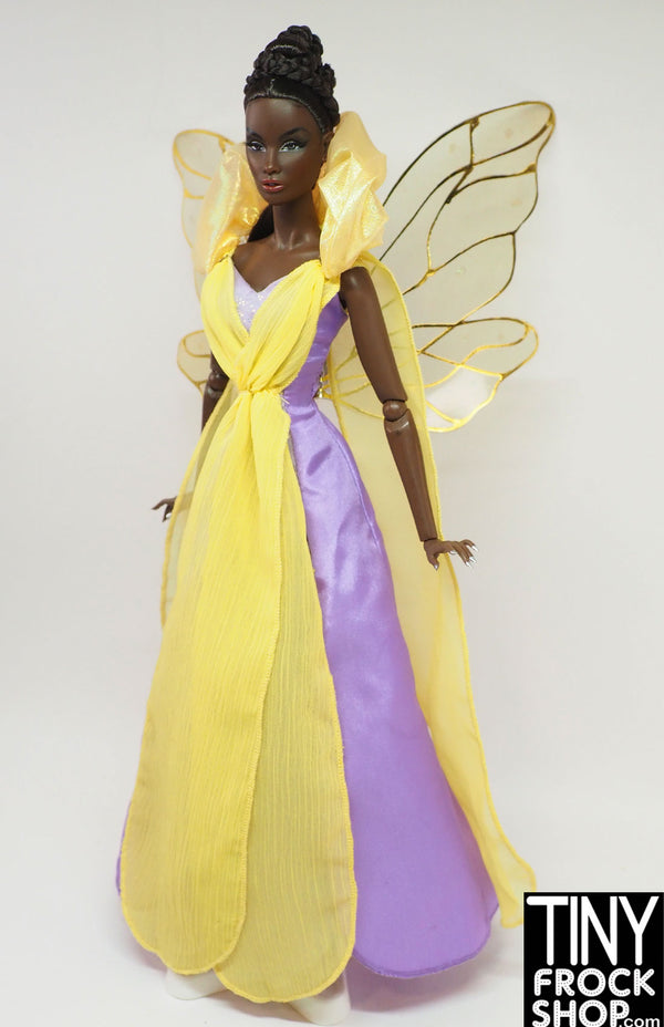 12" Fashion Doll The Enchantress Purple and Yellow Gowns - 2 Versions