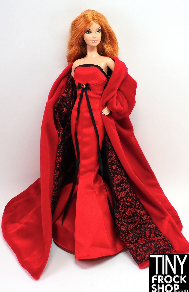 12" Fashion Doll Winter Concert Dress and Coat Set