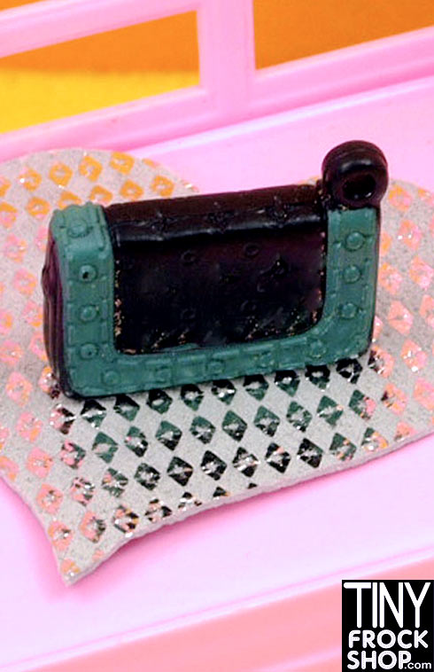 12" Fashion Doll Black Green Clutch Bag