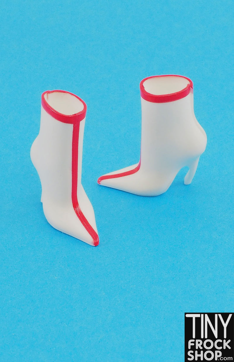 12" Fashion Doll Red and White Boots