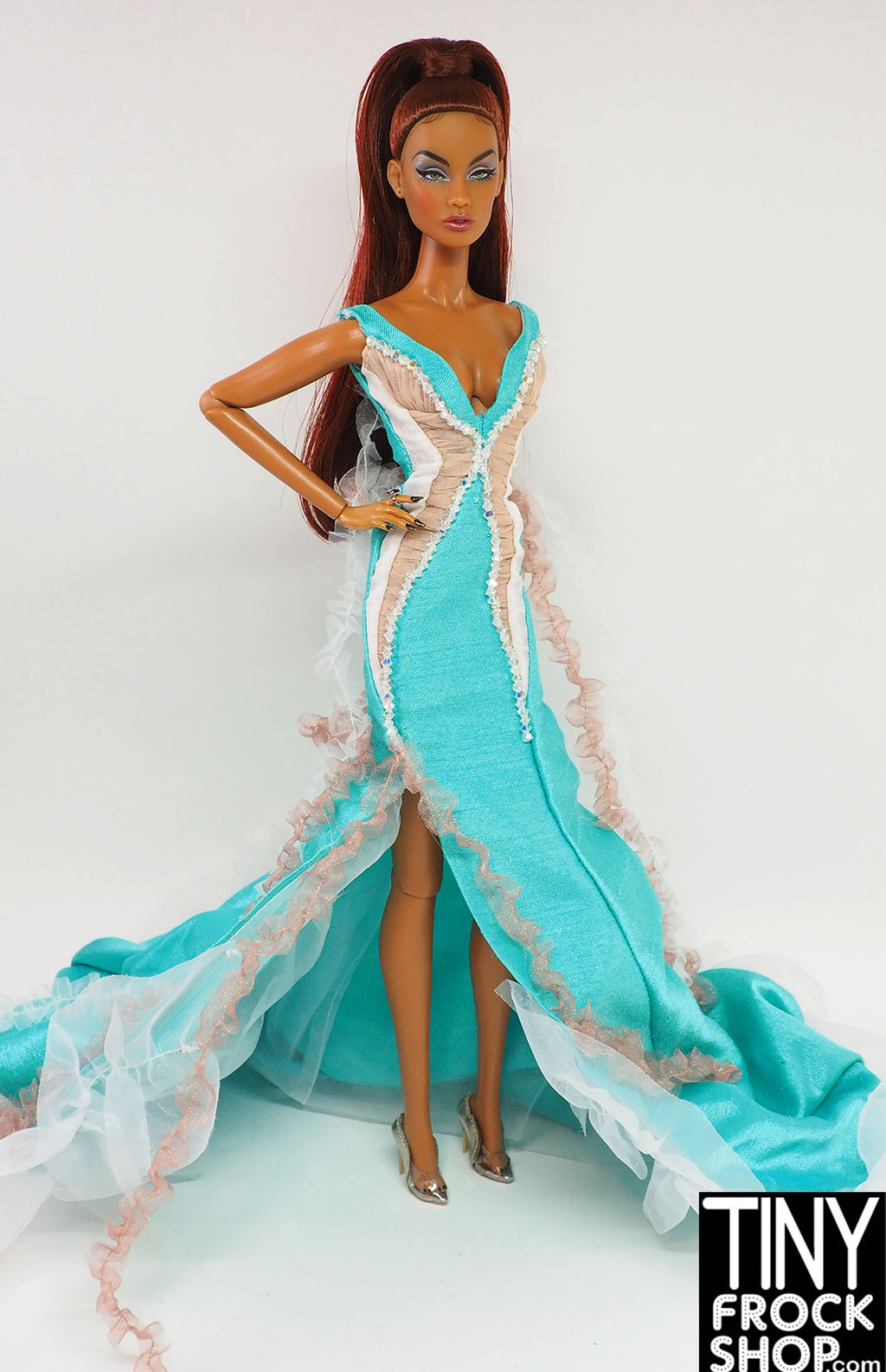 Tiny Frock Shop 12" Fashion Doll Aphrodite 2009 Fantasy Goddess Beaded Dress Tiny Frock Shop 12" Fashion Doll Aphrodite 2009 Fantasy Goddess Beaded Dress