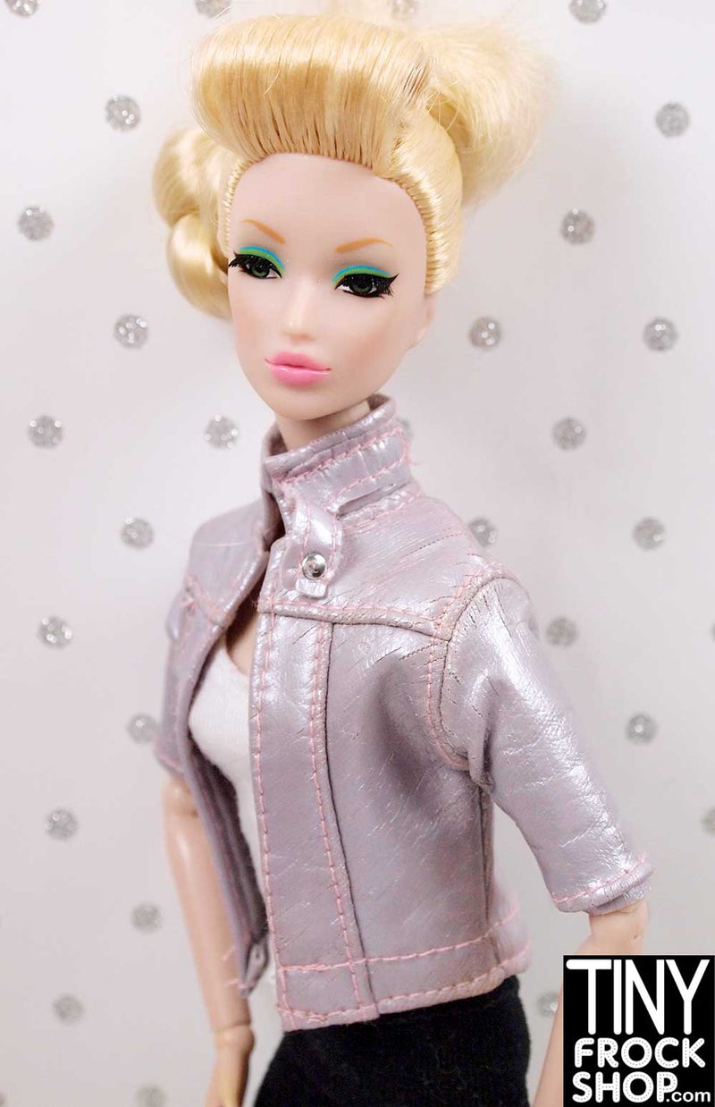 12" Fashion Doll Jewel Girl Pearlized Jean Style Jacket Lilac