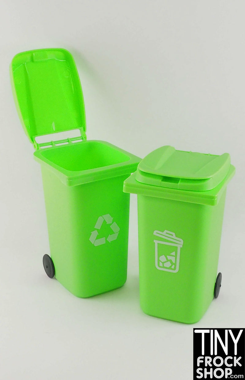 12" Fashion Doll Garbage Recycling and Trash Cans Set of 2 - More Colors