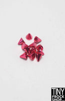 3mm - 12" Fashion Doll Metallic Punk Cone Spike Rivets- Pack Of 10 - More Colors