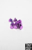 3mm - 12" Fashion Doll Metallic Punk Cone Spike Rivets- Pack Of 10 - More Colors