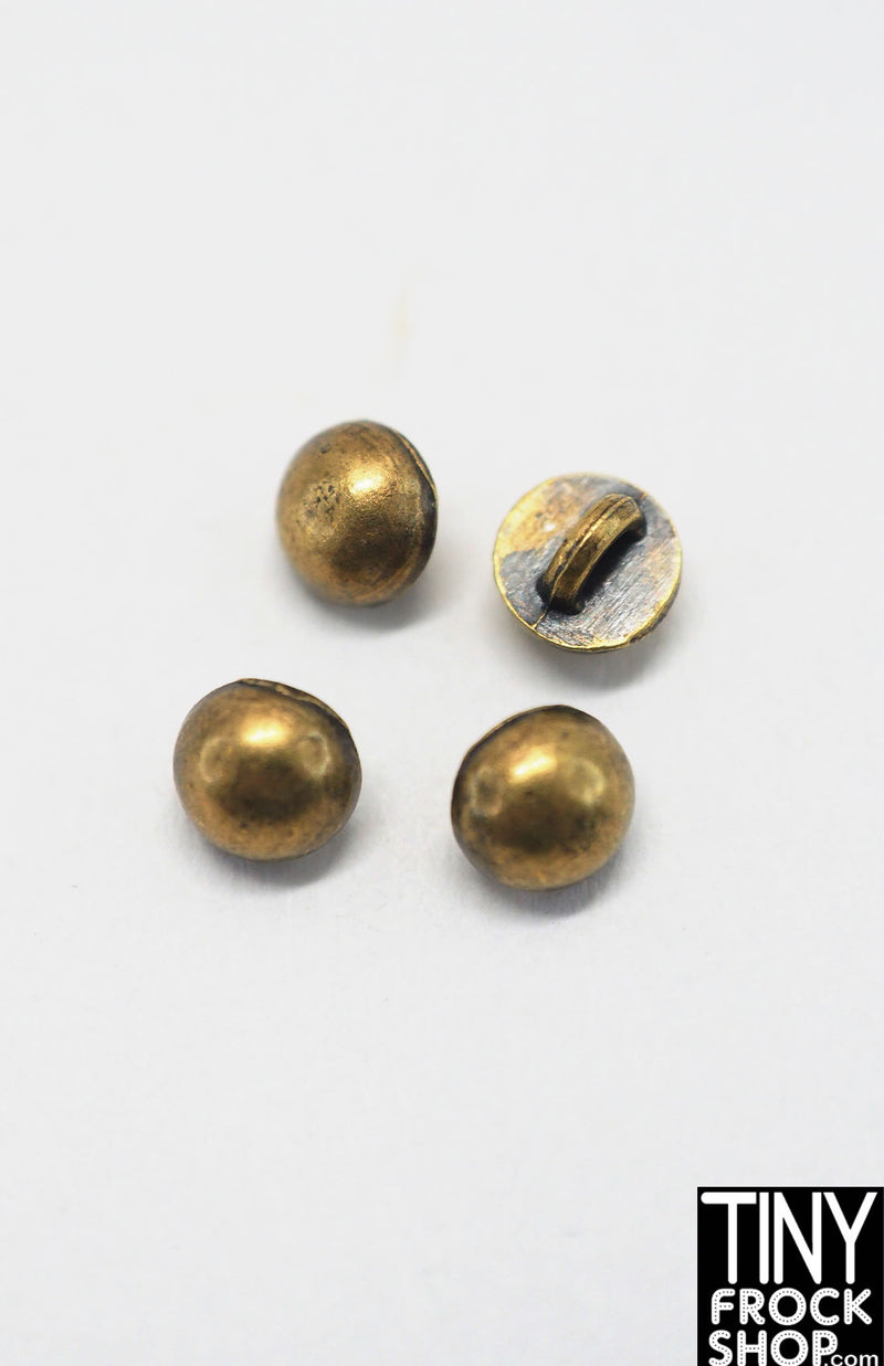 3mm 12" Fashion Doll Metal Shank Buttons - Set of 4