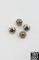 3mm 12" Fashion Doll Metal Shank Buttons - Set of 4