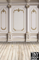 A-423 12" Fashion Doll Photography Backdrop - Wide - Golden Panels