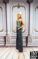 A-423 12" Fashion Doll Photography Backdrop - Wide - Golden Panels