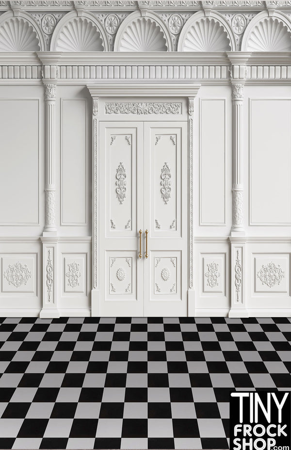 A-426 12" Fashion Doll Photography Backdrop - Wide -Mega Grand Doorway