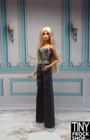 A-429 12" Fashion Doll Photography Backdrop - Wide -Powder Blue Filigree