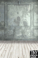 A-437 12" Fashion Doll Photography Backdrop - Wide - Moody Grey Wall