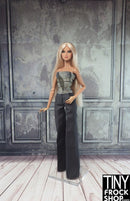 A-437 12" Fashion Doll Photography Backdrop - Wide - Moody Grey Wall