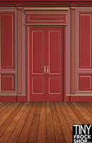A-439 12" Fashion Doll Photography Backdrop - Wide - Wine Door