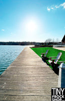 A-462 12" Fashion Doll Photography Backdrop - Wide - Lounging on the Lake