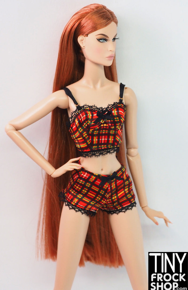 Barbie® 2005 Fashion Model Silkstone Highland Fling Plaid Jammy Set