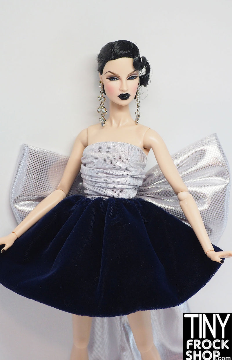 Barbie® 1996 Special Occasion Blue Velvet and Silver Dress