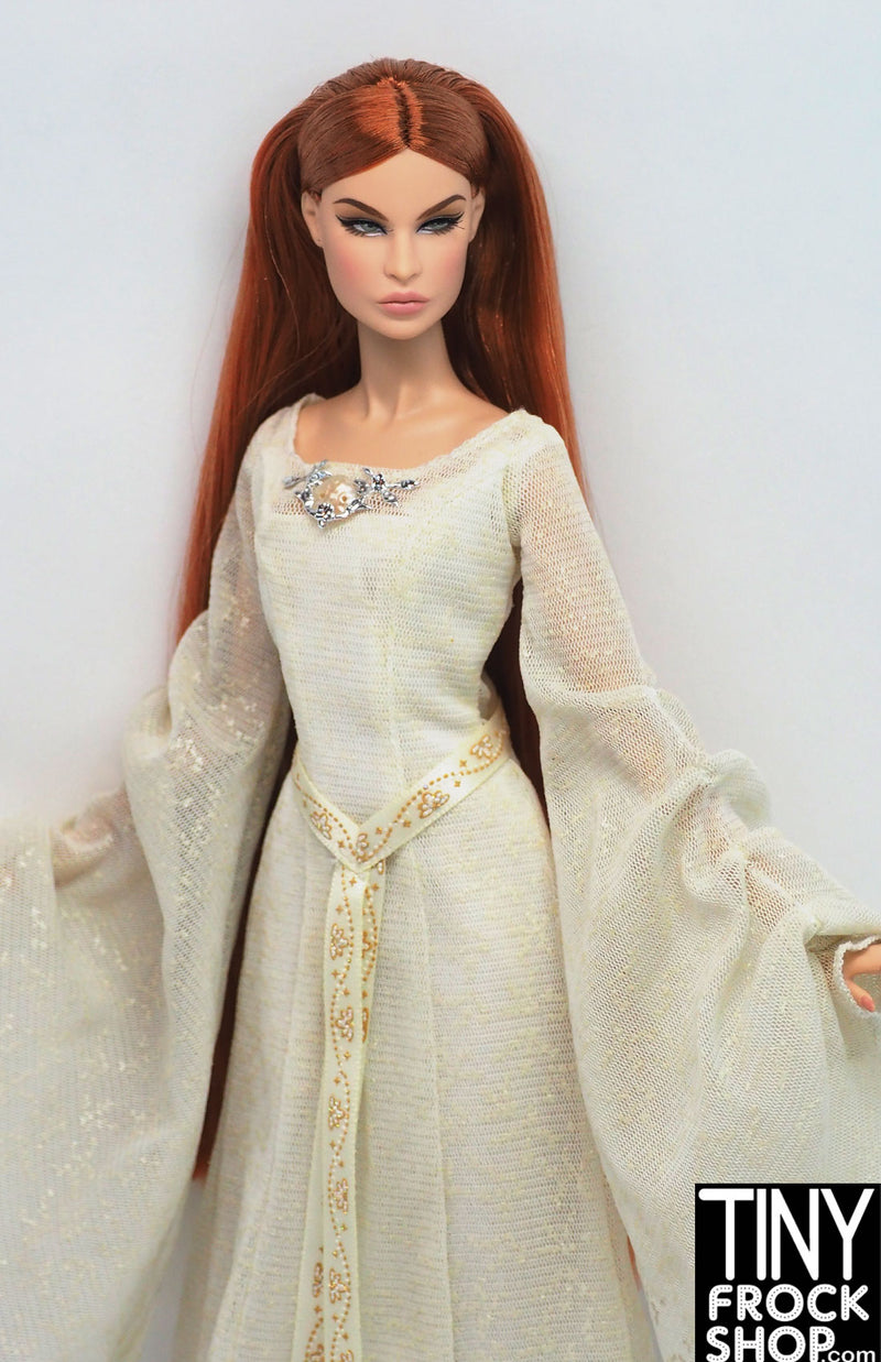 Barbie® 2004 Galadriel Lord of the Rings Cream Long Sleeve Dress