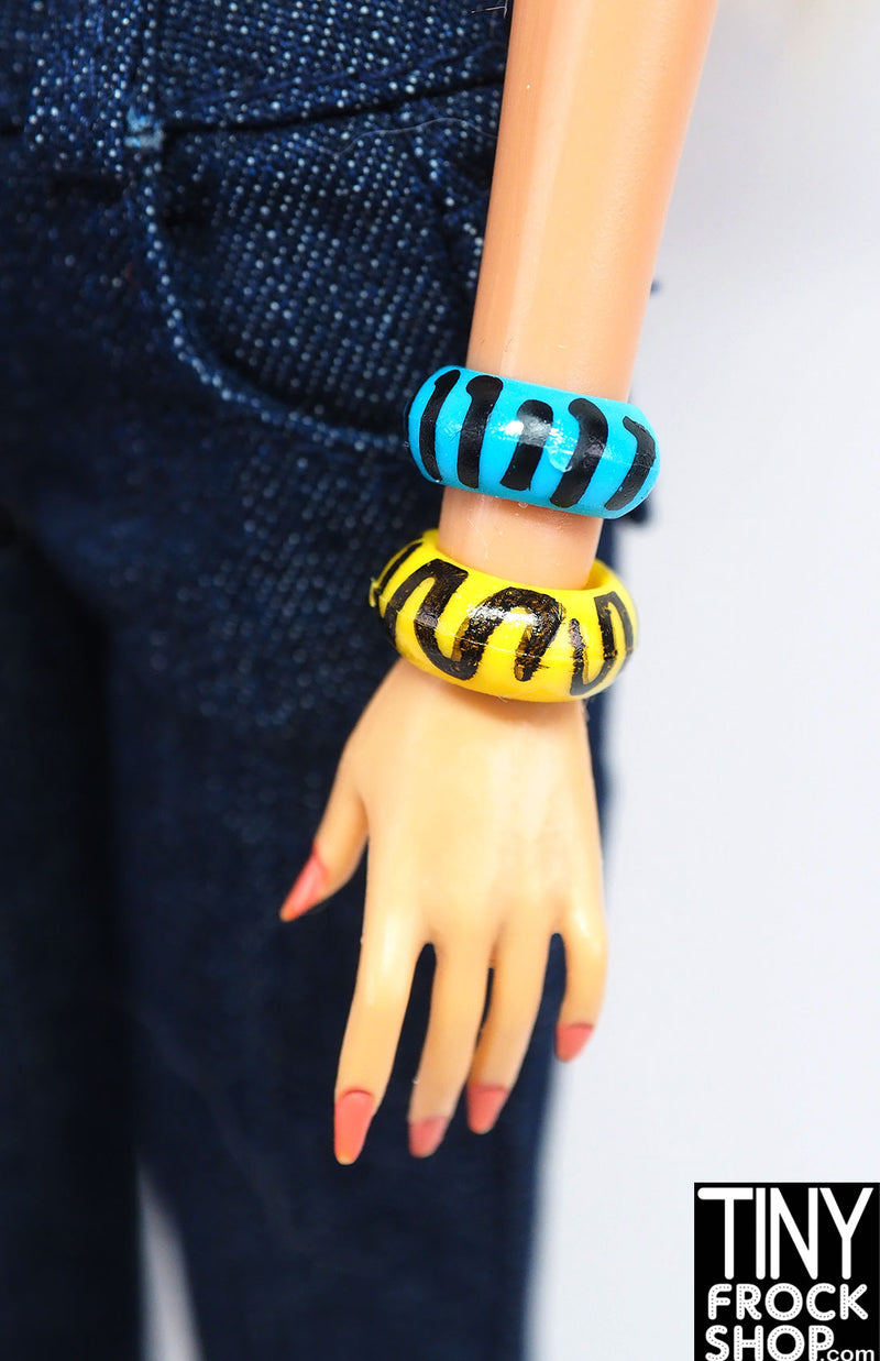 Barbie® 2019 Keith Haring Blue and Yellow Bracelet Set