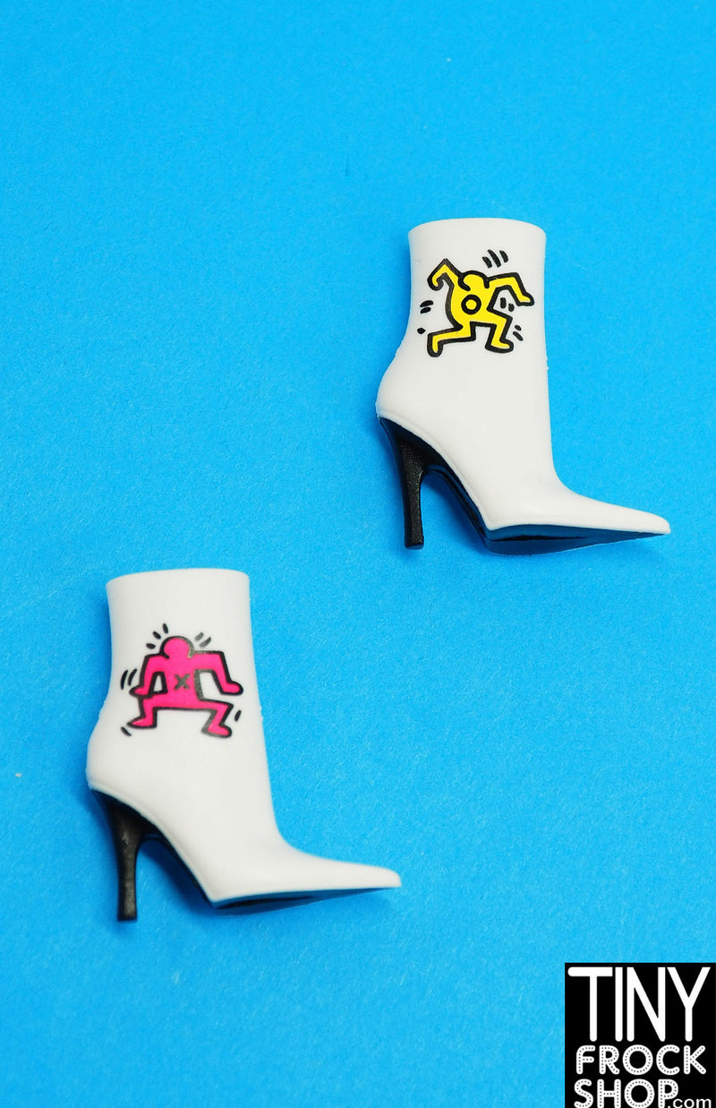 Barbie® 2019 Keith Haring White Graphic Boots