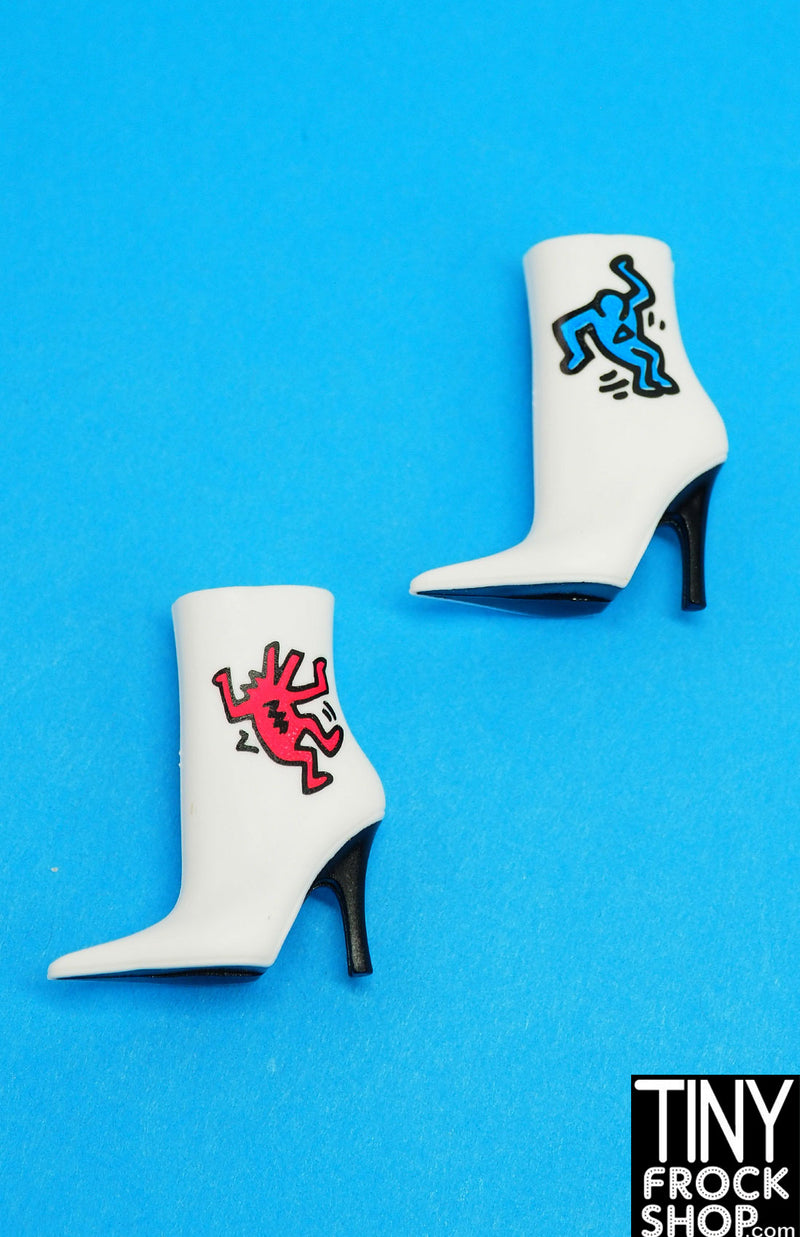 Barbie® 2019 Keith Haring White Graphic Boots