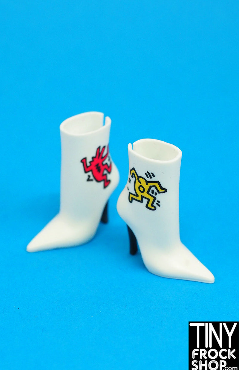 Barbie® 2019 Keith Haring White Graphic Boots