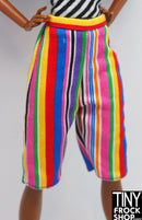 12" Fashion Doll BMR 1959 Colorful Striped Long Shorts - Tiny Frock Shop
