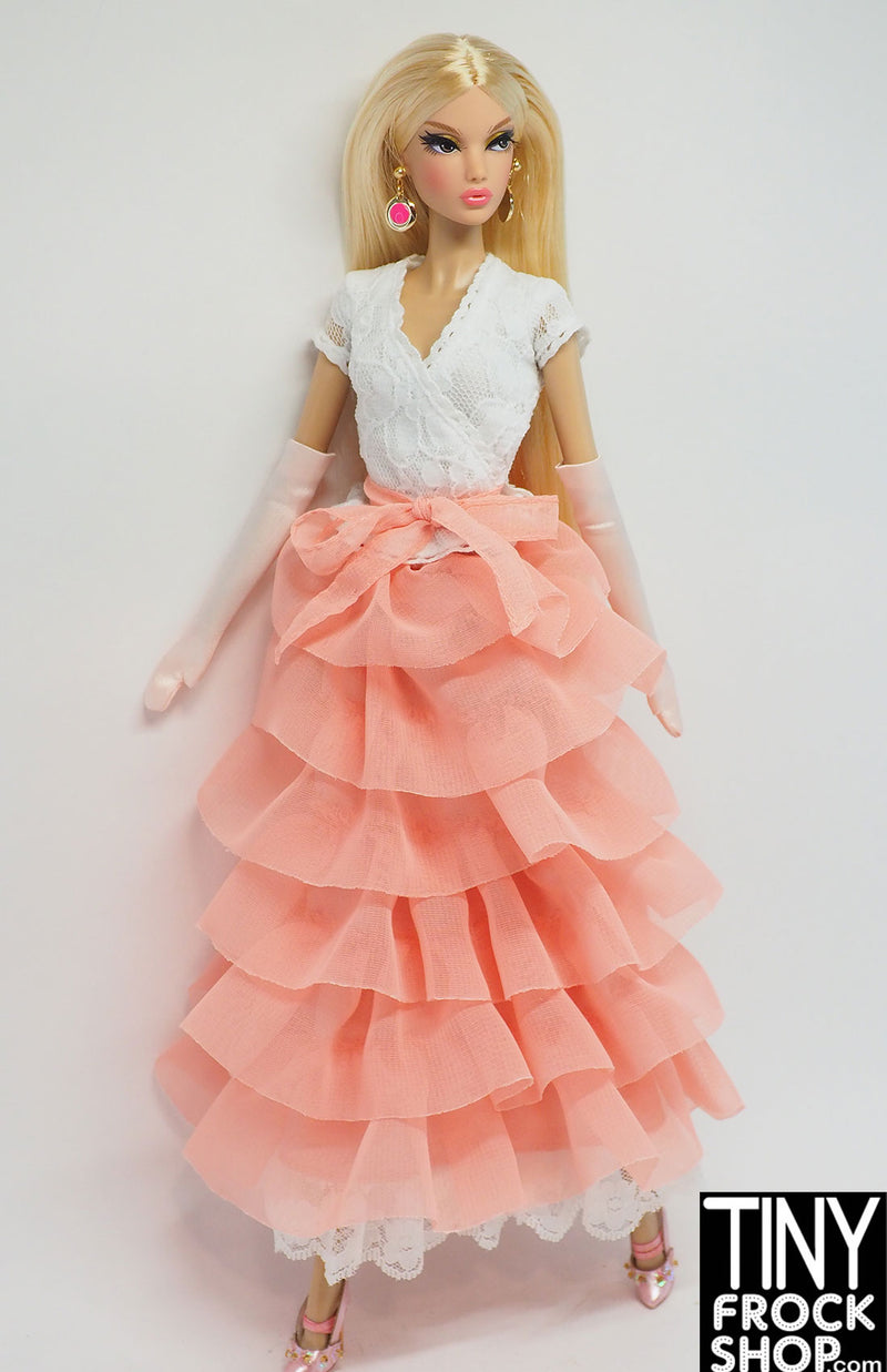 Barbie® Birthday Wishes 2004 Peach Ruffle Skirt and Lace Top Outfit