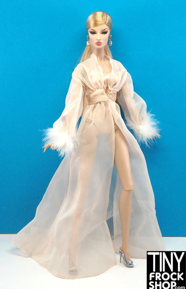 Barbie Collector Champagne Chiffon Robe and Teddy Set