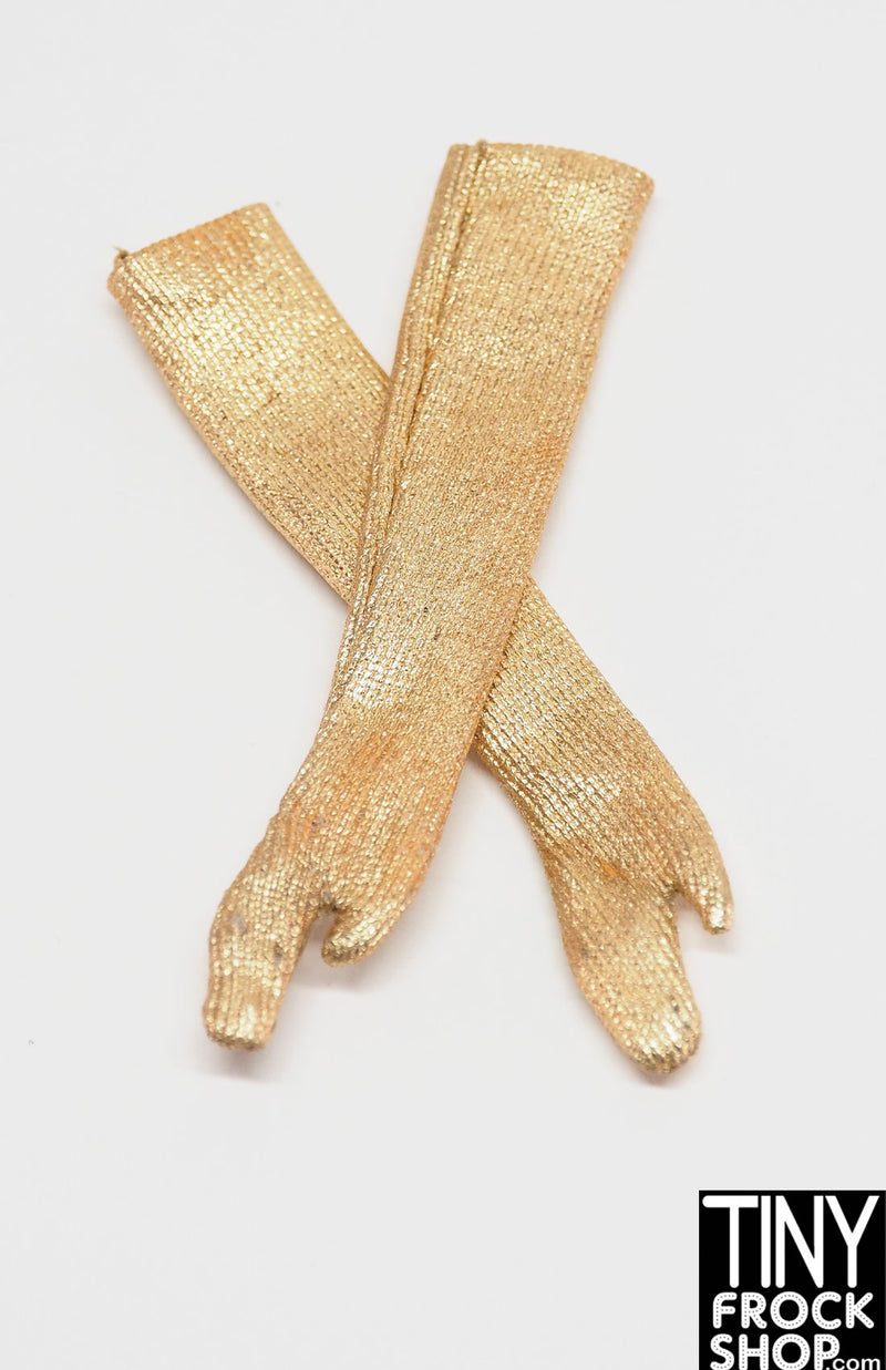 Barbie® Gold Metallic Gloves