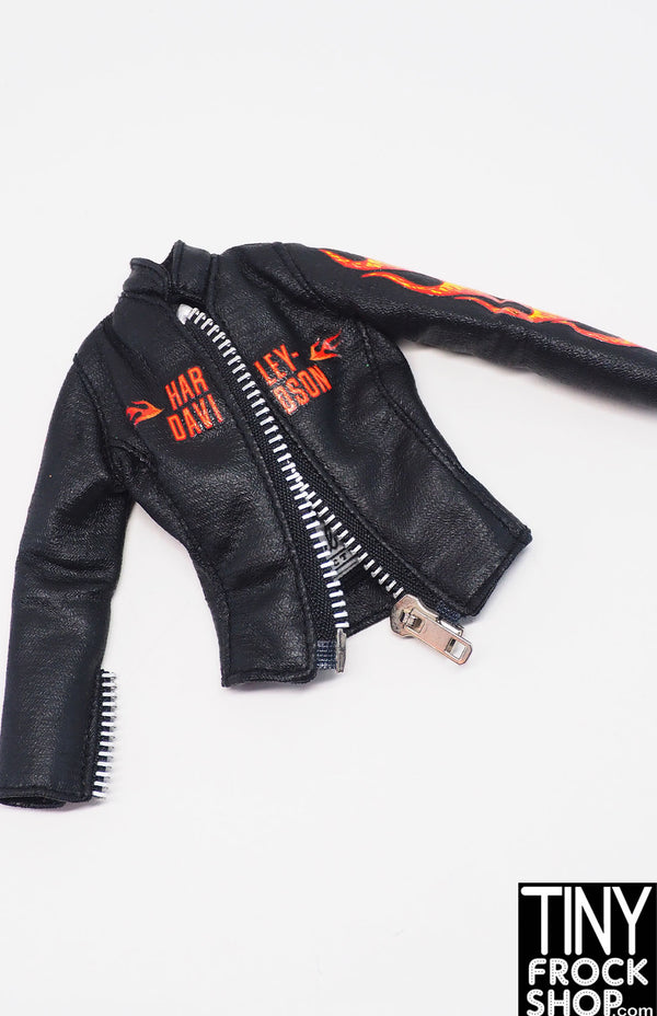 Barbie® Harley Davidson Black Flames Biker Jacket