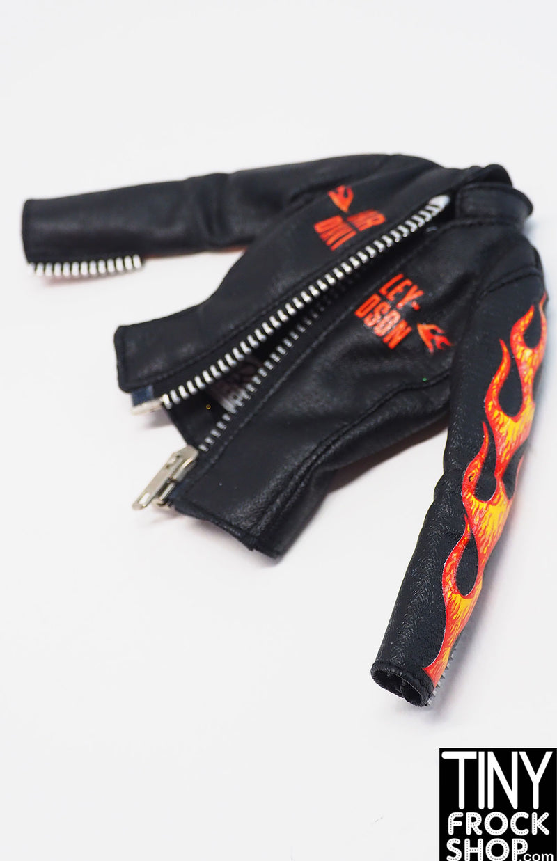 Barbie® Harley Davidson Black Flames Biker Jacket