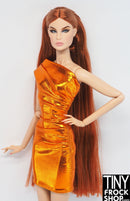 12" Fashion Doll Look 2014 City Shine CFP40 Copper Dress - Tiny Frock Shop