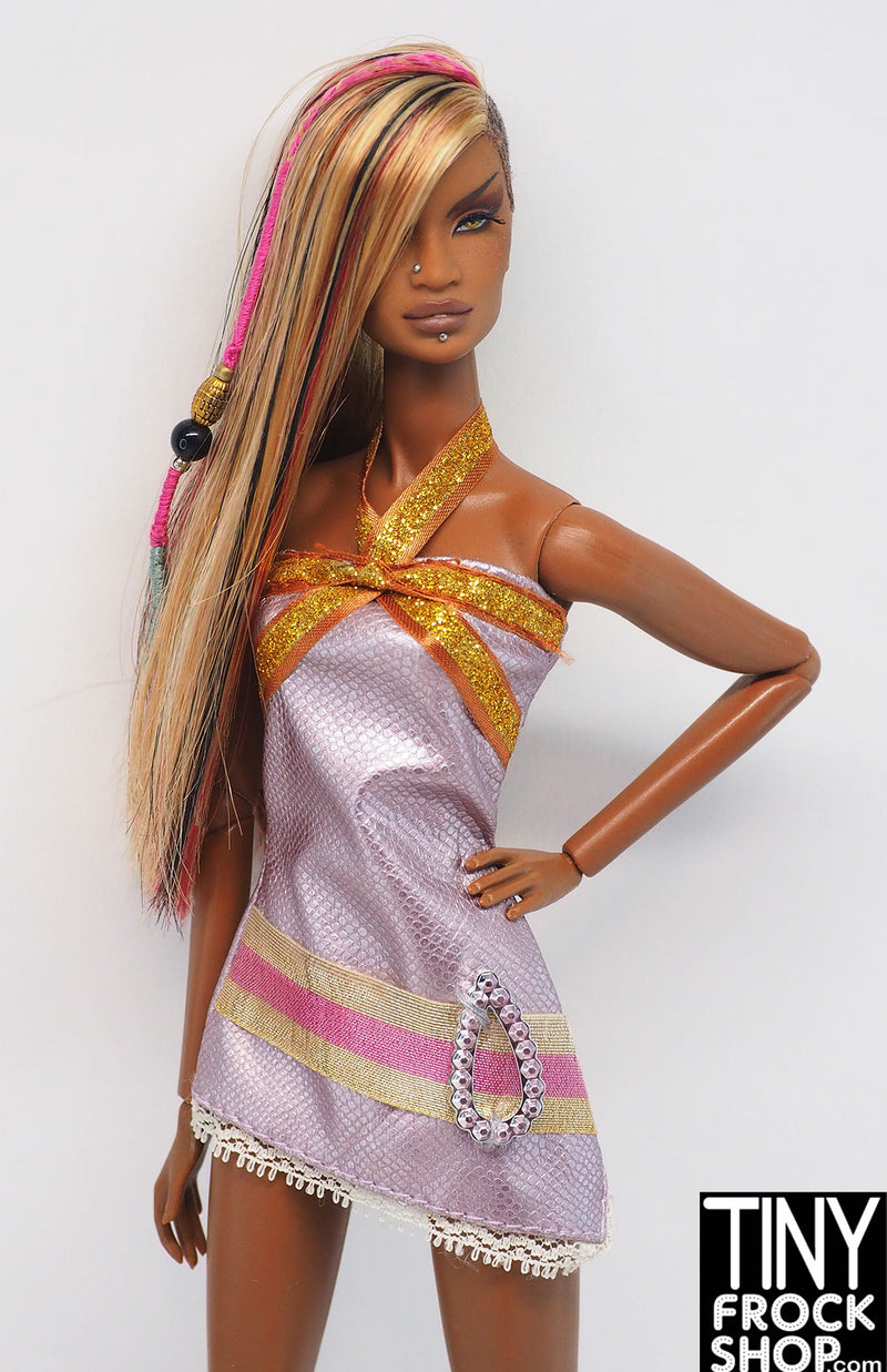 Barbie® My Scene Lavender Pleather Asymmetrical Dress