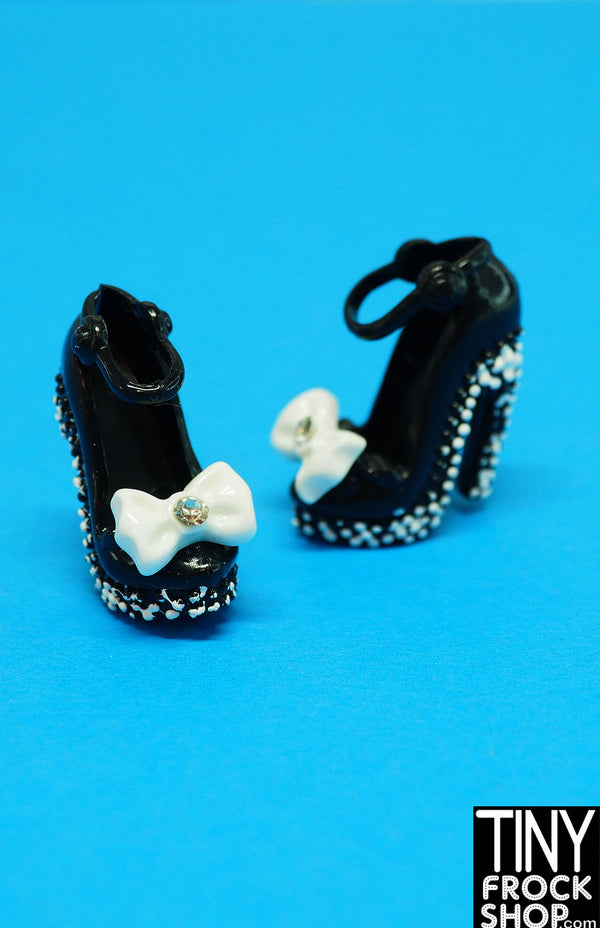 Barbie® OOAK Black Heels with Bows