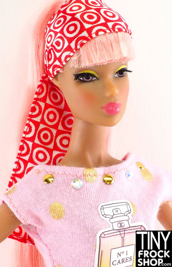 Barbie® Target Red and White Scarf