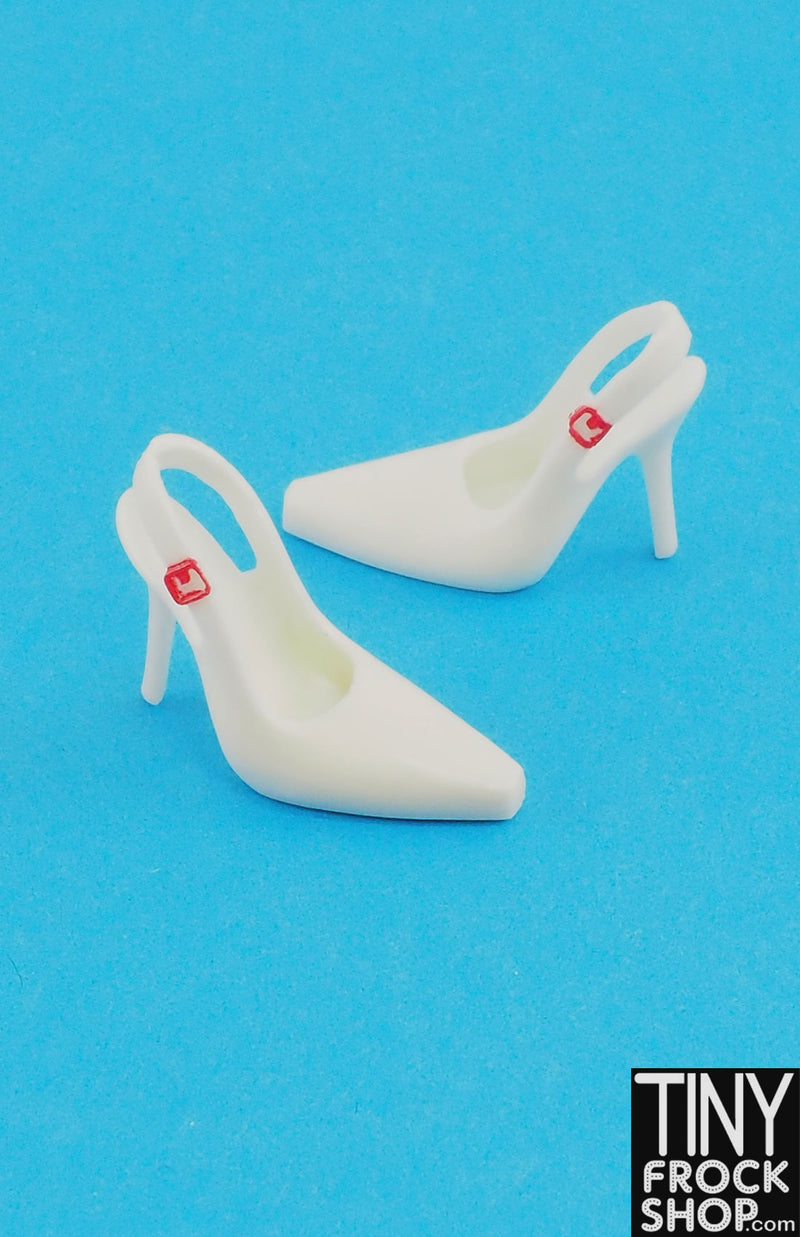 Barbie® Target White and Red Strappy Heels