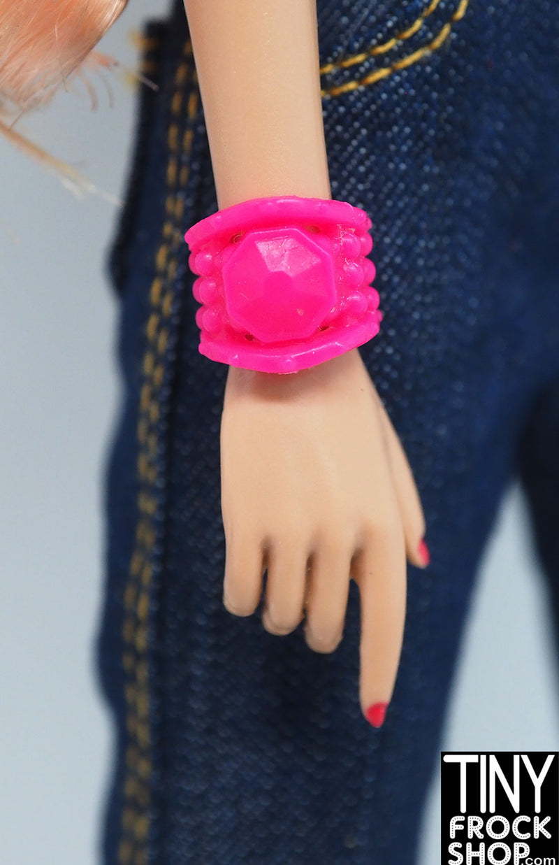 Barbie® Hot Pink Big Faux Gem Bracelet