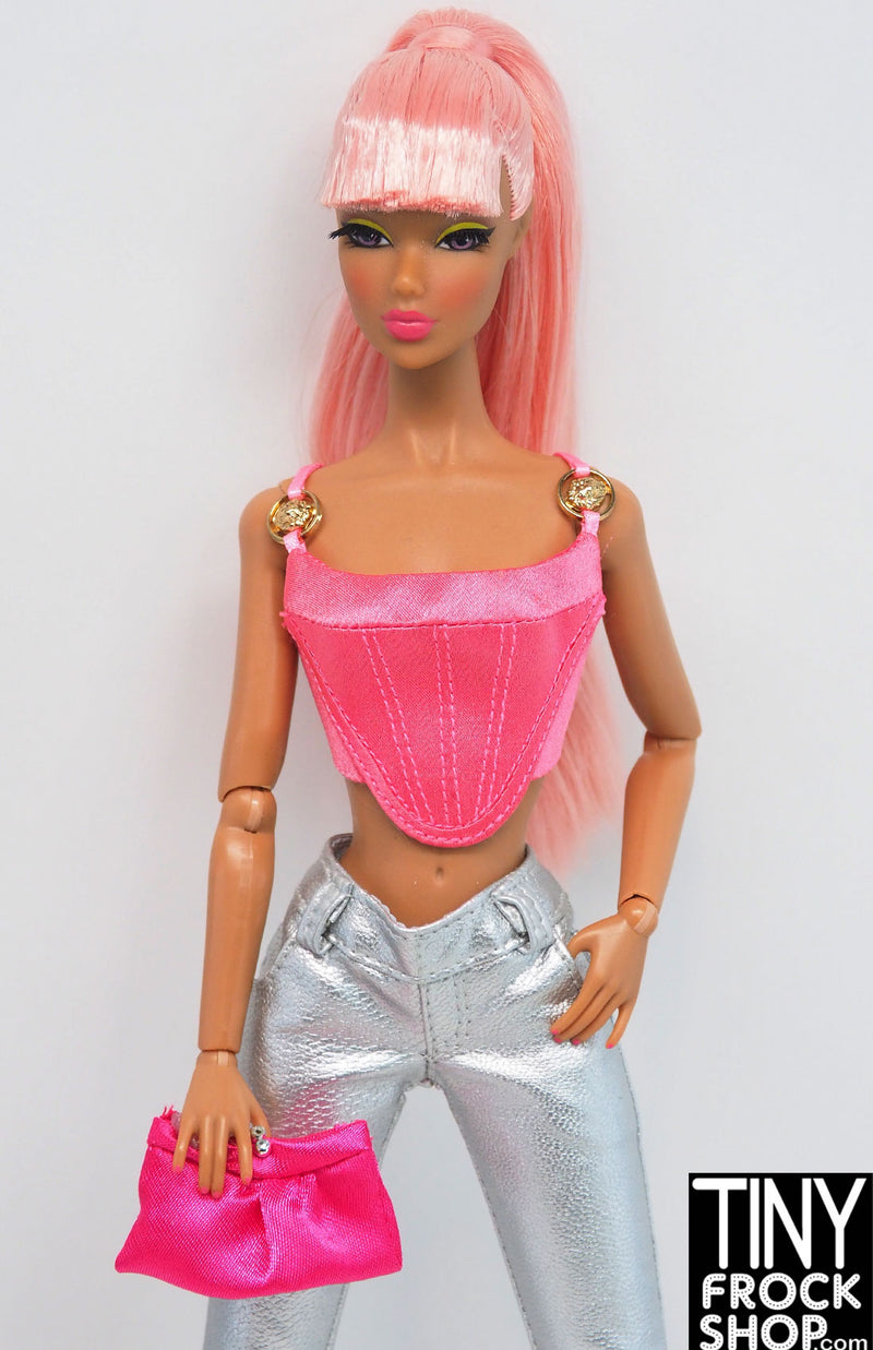Barbie® Hot Pink Satin Clutch Bag