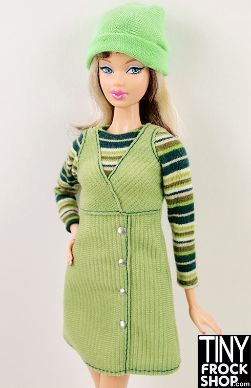 Barbie® 1999 Corduroy Cool Green Jumper Dress