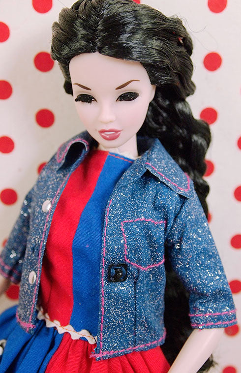 12" Fashion Doll Sparkle Jean Jacket