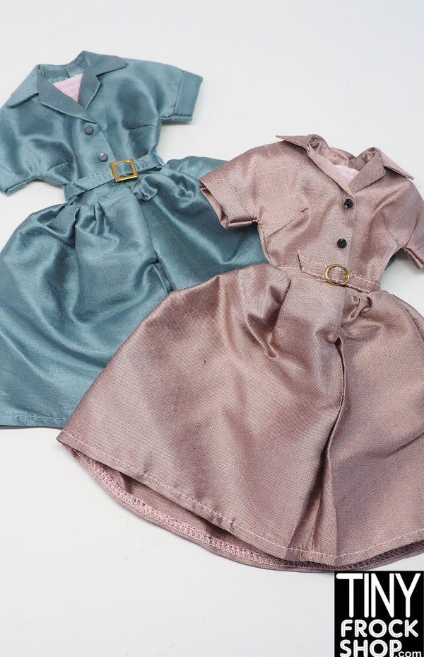 Dressmaker Details Belted Button Dresses - More Colors