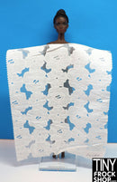 12" Fashion Doll F0197 Dainty White Flower Fabric