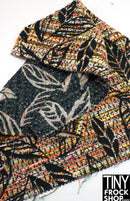 12" Fashion Doll F0200 Heavy Tweed Leaves Fabric