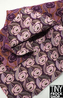 12" Fashion Doll F0205 Purple and Pink Flower Fabric