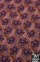 12" Fashion Doll F0205 Purple and Pink Flower Fabric