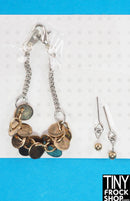 12" Fashion Doll Golden Disk Jewelry Set by Pam Maness - Tiny Frock Shop