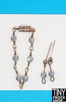 12" Fashion Doll Smoke Crystal and Brass Jewelry Set by Pam Maness - Tiny Frock Shop