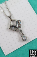 12" Fashion Doll Silver and Crystal Dangle Necklace by Pam Maness